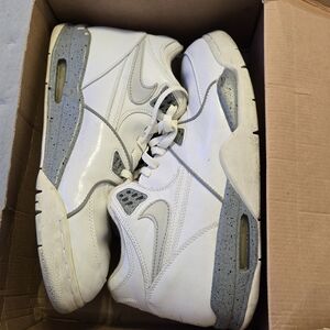 Nike Air Flight 89 in White and Metallic Silver